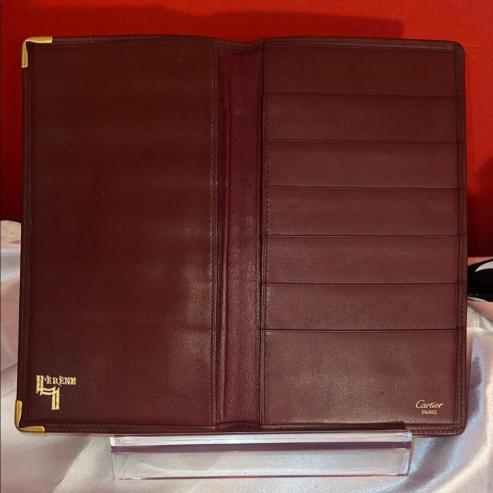 Cartier Deep Red Leather Card Holder - Picture 1 of 12